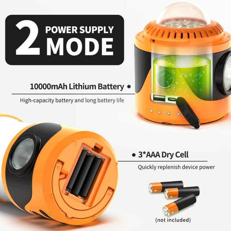 MD-C803 10000mAh Battery Power Bank LED Camping Lantern