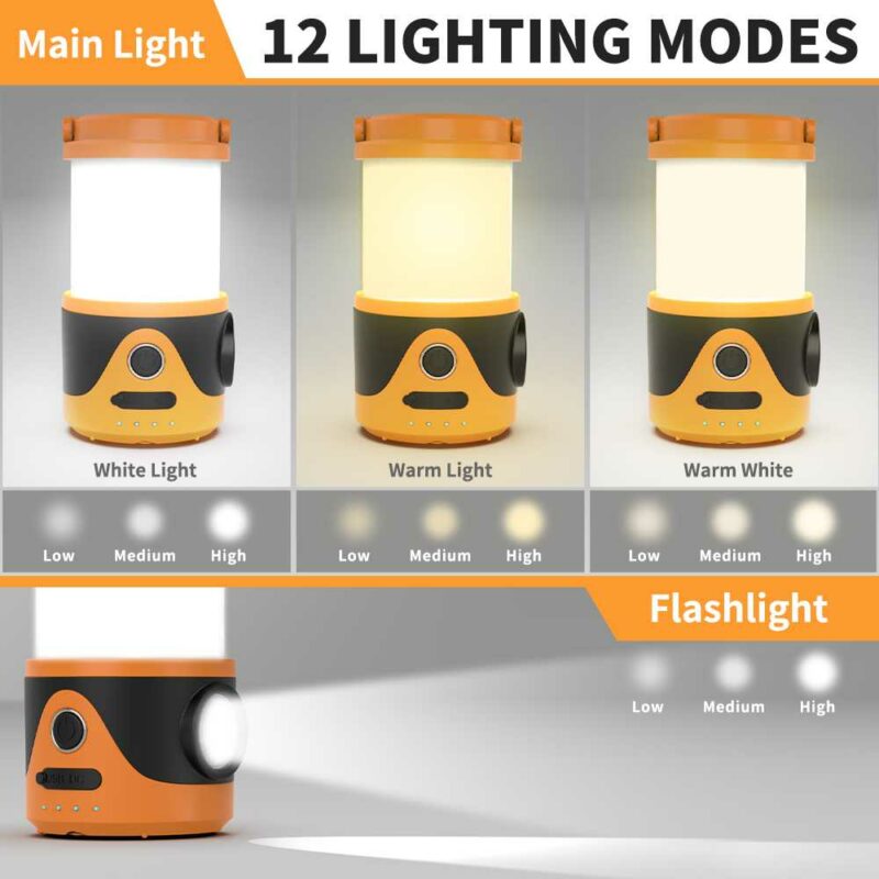 MD-C803 12 Light Modes Detachable Portable Camping