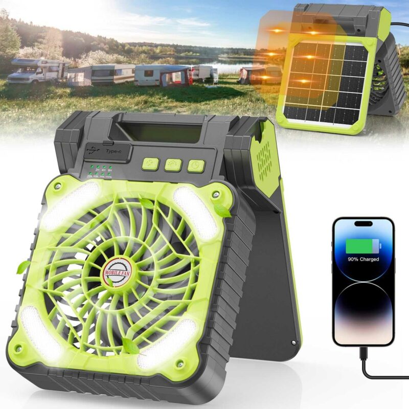 MD-X99 Solar Powered Fan for Camping